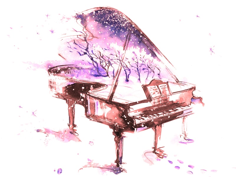 Colorful piano